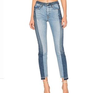 GLFRND Women's Blue Karolina Two-tone jeans.